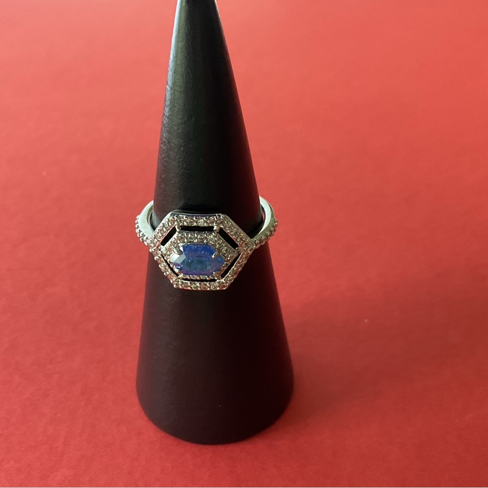 SOLD: ⭐️Bomb Party RBP5499 “Unspoken Dreams” LC Crystal on Rhodium Size 8 Ring N